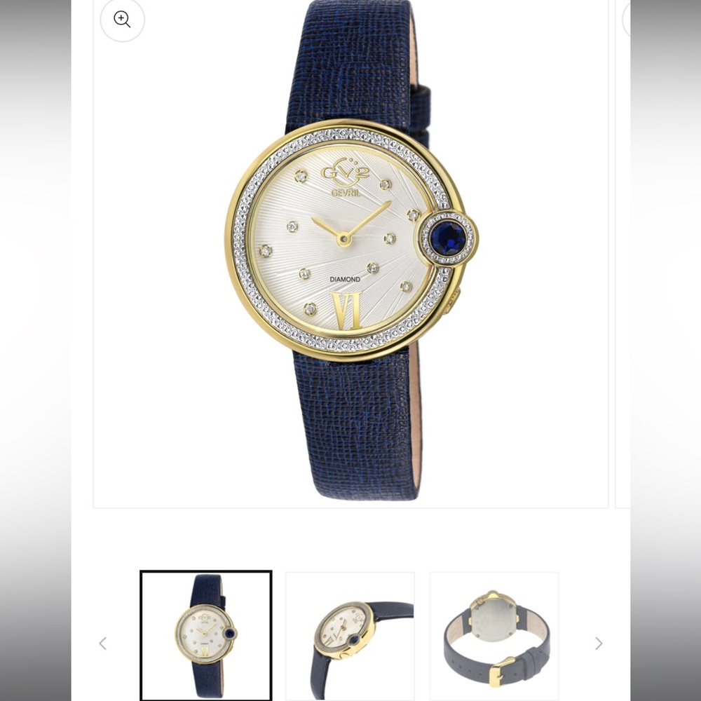 Geneva Women's Gold and Blue Watch